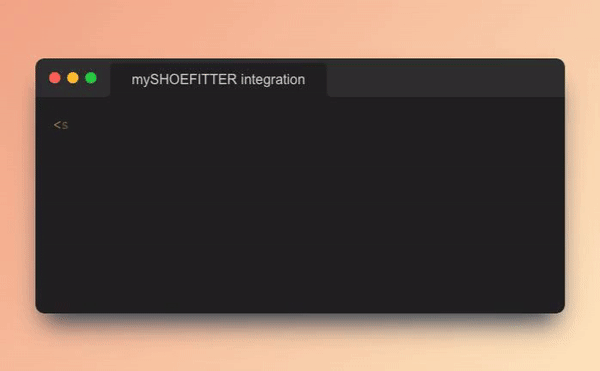 mySHOEFITTER code integration GIF
